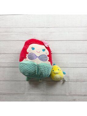 Disney Squishmallows Ariel Little Mermaid Flounder Plush Set